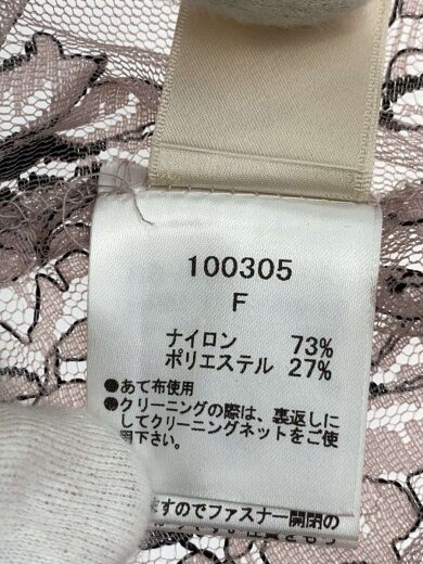 商品画像：総レーズ/長袖ワンピース/FREE/ナイロン/PNK/総柄/100305 4