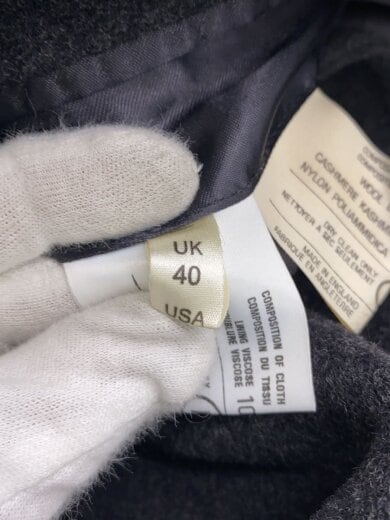 商品画像：ステンカラーコート/40/ウール/GRY/無地/カシミヤ混 4