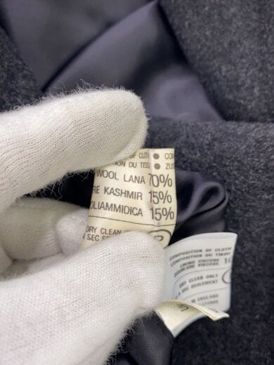 商品画像：ステンカラーコート/40/ウール/GRY/無地/カシミヤ混 5