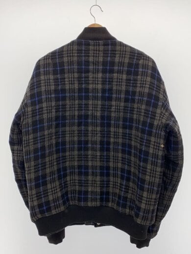 商品画像：スカジャン/M/ウール/BLK/チェック 2