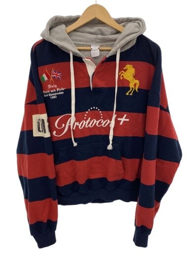 商品画像：Protocol Index/パーカー/2/コットン/RED/ボーダー 1