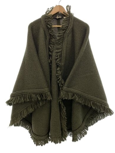 商品画像：カーディガン(厚手)/--/ウール/GRN/無地 1