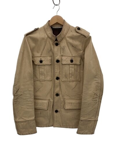 画像：YVES SAINT LAURENTレザージャケット・ブルゾン/46/レザー/CRM/無地/093929-2YP031