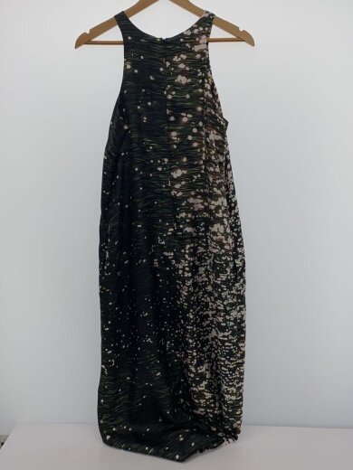 商品画像：ノースリーブワンピース/S/シルク/GRN/総柄/TDR17-PST 2