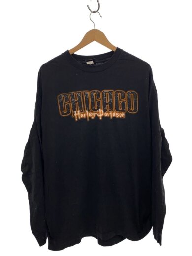 商品画像：長袖Tシャツ/XL/コットン/BLK 1