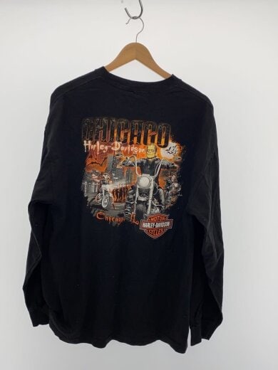 商品画像：長袖Tシャツ/XL/コットン/BLK 2