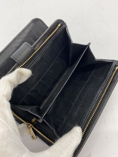 商品画像：2つ折り財布/レザー/BLK/レディース 5