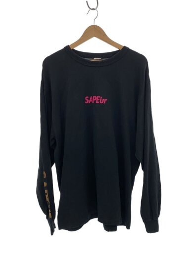 商品画像：長袖Tシャツ/XL/コットン/BLK 1