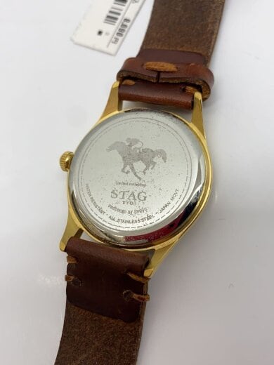 商品画像：クォーツ腕時計/アナログ/レザー/WHT/BRW 3