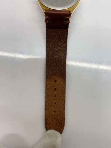 商品画像：クォーツ腕時計/アナログ/レザー/WHT/BRW 5