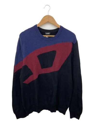 商品画像：ニット・セーター(薄手)/XXL/コットン/BLK 1