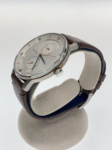 商品画像：クォーツ腕時計/アナログ/レザー/SLV/BRW/SS/6323-T024041// 2