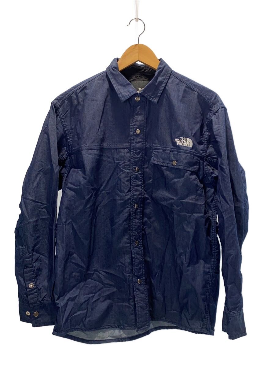 THE NORTH FACE / L/S NYLON Denim Nuptse SHIRT/M/ナイロン/IDG/NR72130