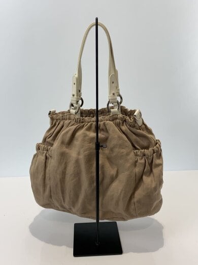 商品画像：ハンドバッグ/リネン/BEG/無地/SNR-14 3