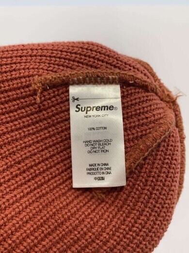 商品画像：25SS/Old English Printed Beanie/ニットキャップ/コットン/RED/メンズ 4