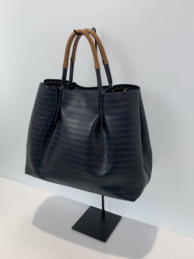 商品画像：トートバッグ/レザー/NVY/総柄 2