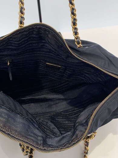 商品画像：キルティングチェーントートバッグ/ナイロン/BLK 6