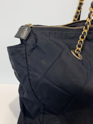 商品画像：キルティングチェーントートバッグ/ナイロン/BLK 8