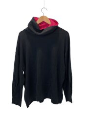 シルク混/タートルネック/長袖Tシャツ/XL/コットン/BLK