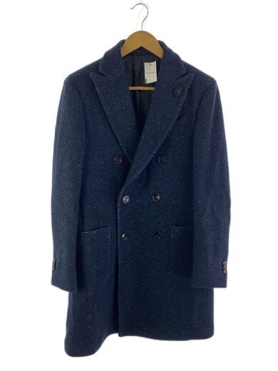 商品画像：6B/ダブルチェスターコート/ネップ/ブートニエール付属/46/ウール/NVY/JD23183AQ 1