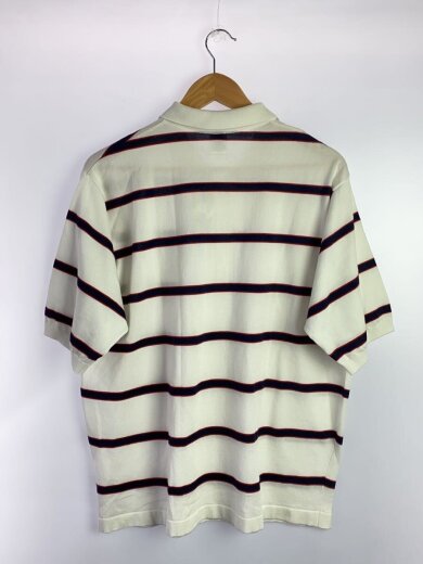 商品画像：ポロシャツ/L/ポリエステル/WHT/ボーダー/D233151// 2