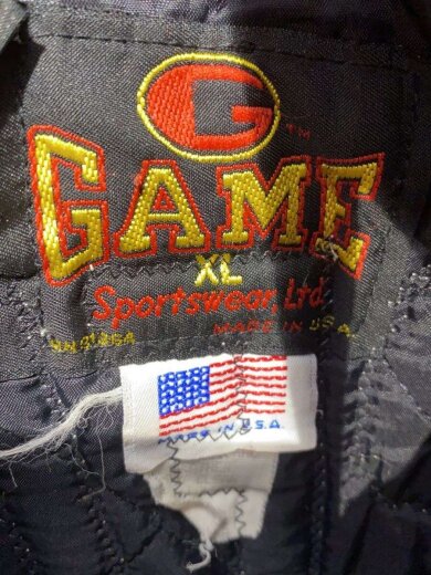 商品画像：90s/USA製/袖レザースタジャン/XL/レザー/RED 3