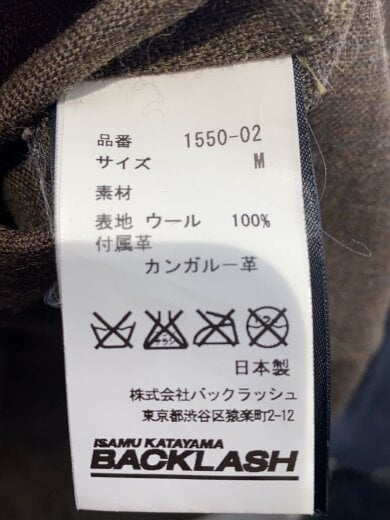 商品画像：カンガルーレザカラーーポケットシャツ/長袖シャツ/M/ウール/KHK/1550-02 4