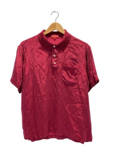 商品画像：18SS/Jacquard Logo Silk Polo/M/シルク/BRD/総柄 1