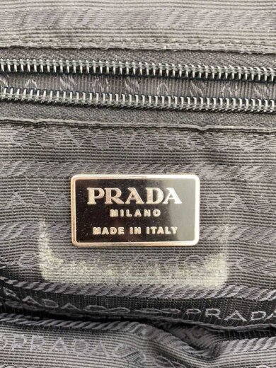 商品画像：ロゴプレートトートバッグ/ナイロン/BLK 5