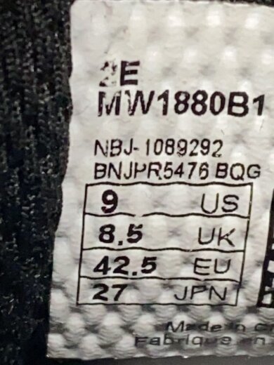 商品画像：ローカットスニーカー/27cm/BLK/MW1880B1 5