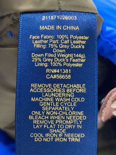 商品画像：ダウンベスト/S/ポリエステル/BLU/211571026003// 4