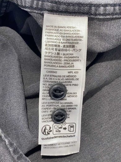 商品画像：長袖シャツ/S/コットン/BLK 5