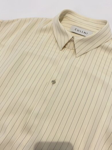 商品画像：長袖シャツ/2/ポリエステル/CRM/ストライプ/BS-013C 6