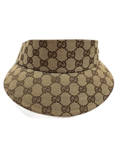 商品画像：GGキャンバス/サンバイザー/ヘッドウェア/S/キャンバス/BEG/総柄/レディース 1