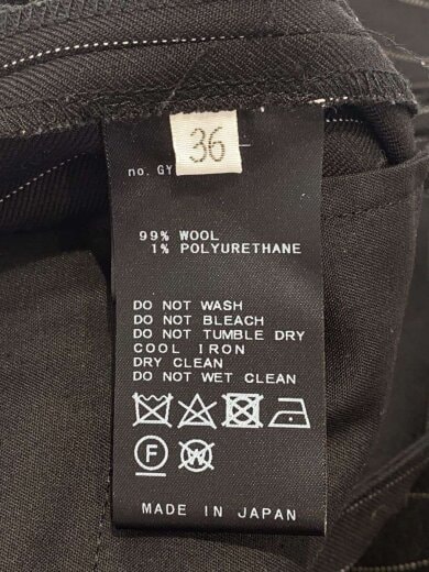 商品画像：ワイドパンツ/28/ウール/BLK/ストライプ/23-030-586-2050-3-0 5