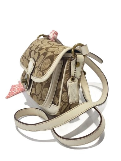 商品画像：シグネチャー/ショルダーバッグ/レザー/BEG/総柄/10566 2