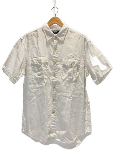 商品画像：90s/コットンリネン/半袖シャツ/L/コットン/WHT// 1