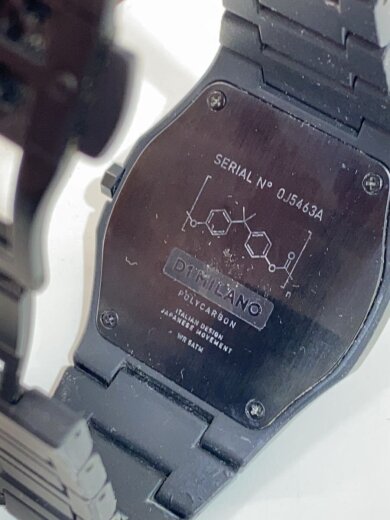 商品画像：POLYCARBON/クォーツ腕時計/アナログ/BLK/BLK// 3