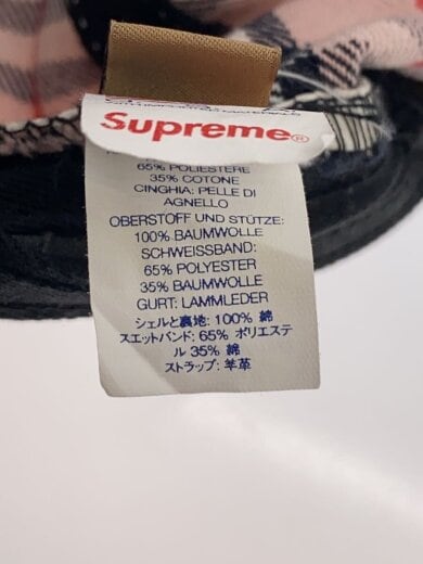 商品画像：22SS/Denim 6-Panel/キャップ/FREE/コットン/PNK/チェック/メンズ 6