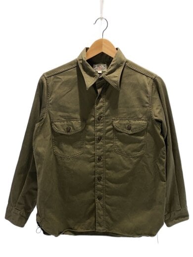 商品画像：ヘリンボーン ワークシャツ/長袖シャツ/14.5/コットン/KHK/BR26081 1