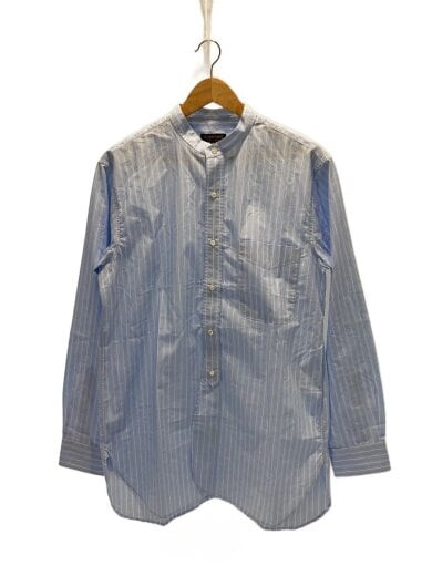 商品画像：Banded Collar Shirts/S/コットン/BLU/ストライプ/VTD-0361-SH-26 1