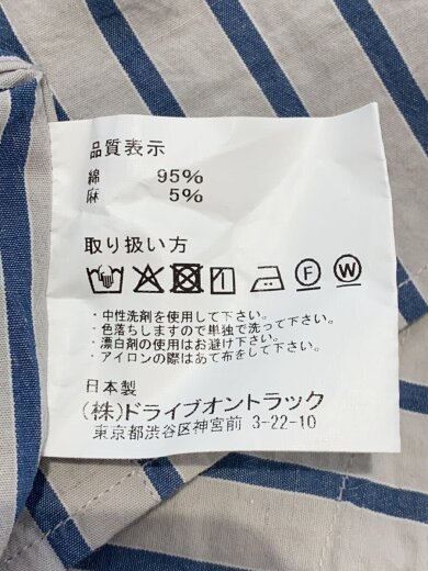 商品画像：Gardener Apron Shirts/L/コットン/WHT/ストライプ/VTD-0390-SH// 4