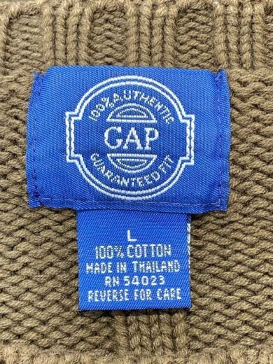 商品画像：80s/OLD GAP/ニット・セーター(厚手)/L/コットン/CML/無地 3