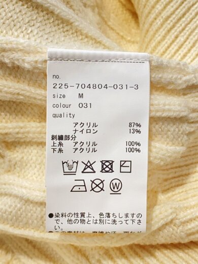 商品画像：ニット・セーター(薄手)/M/アクリル/IVO/225-704804-031-3 4