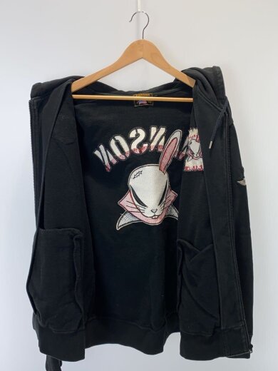 商品画像：ジップパーカー/XL/コットン/BLK 3