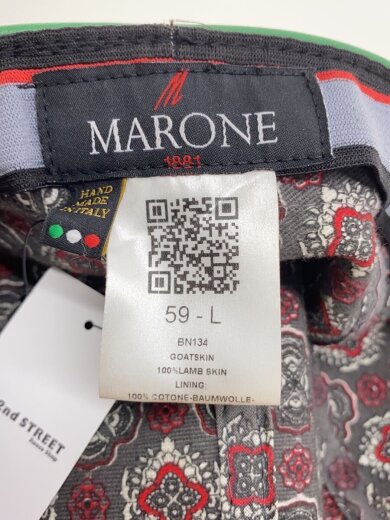 商品画像：ハンチング/L/山羊革/NVY/無地/メンズ/BN134 5