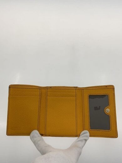 商品画像：3つ折り財布/レザー/YLW/レディース// 4