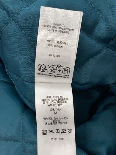 商品画像：QUILTED LINED HOODED VELVET SHIRT/ブルゾン/M/コットン/BLU/無地 5