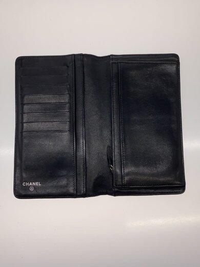 商品画像：長財布/レザー/BLK/無地/レディース 4