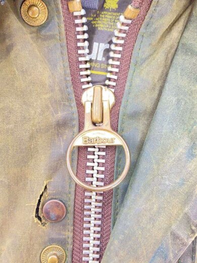 商品画像：90s/BEAUFORT/オイルドジャケット/コットン/KHK/無地 6